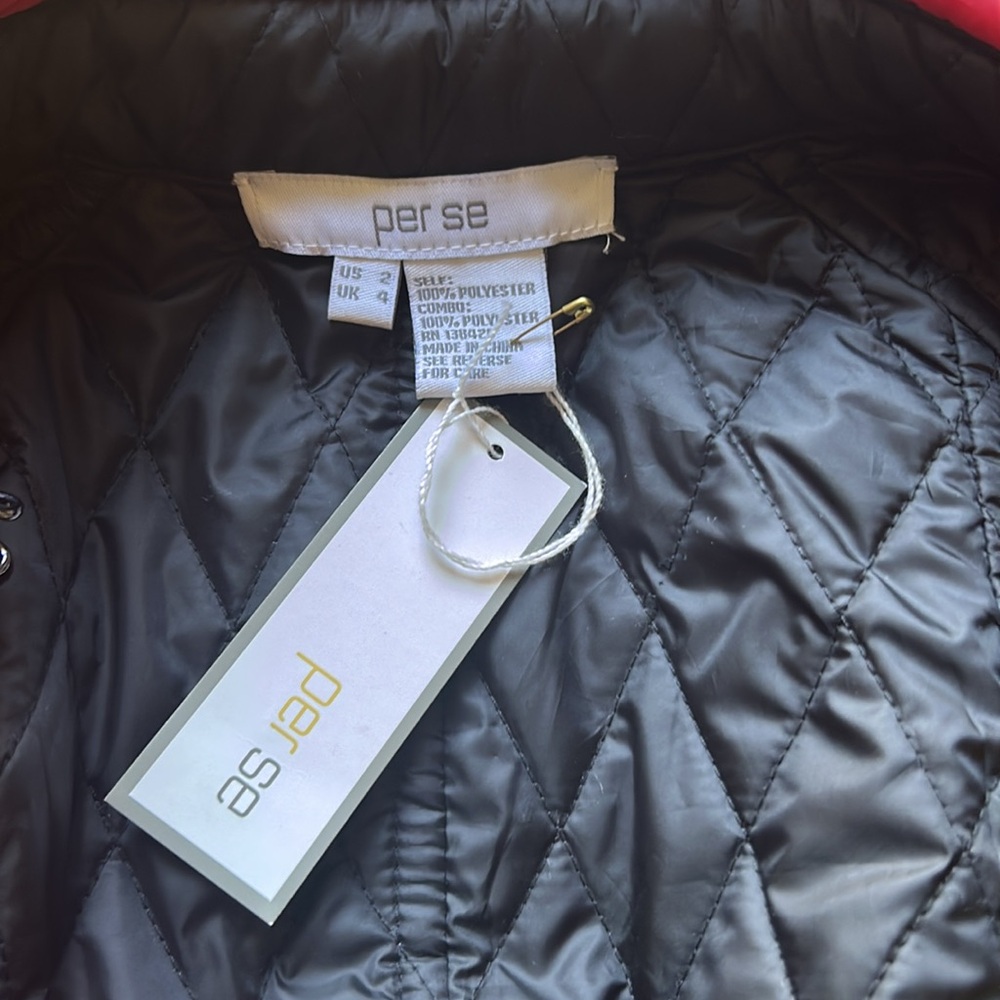 NWT Reversible Red to Black Carlisle Per Se Venom Cherry Red Quilted Vest - Picture 15 of 15